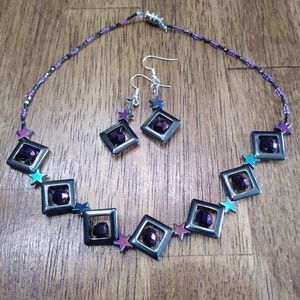 Choker and earrings together as a set or separate